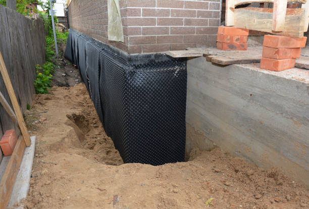 Happy homeowners after waterproofing job in Temperance